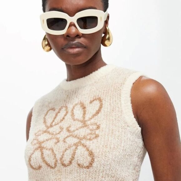 Loewe Sunglasses Square Rectangle Frame Anagram Acetate Screen Shades OS - Picture 1 of 12